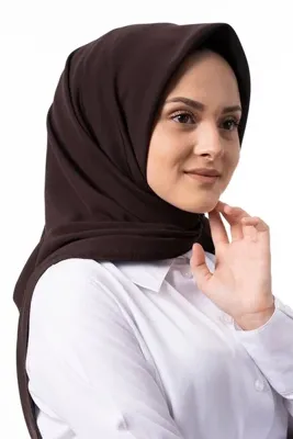 Kadınbona Ithal % 100 Lüks Medine Ipeği Eşarp KahveCE