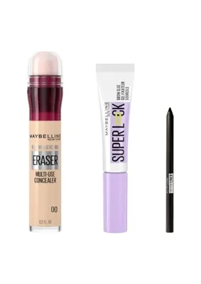 CEYLAN ADAM Instant Anti Age Eraser Kapatıcı - 00 Ivory & Super Lock Brow Glue Kaş Sabitleyici Maskara & Tattoo Mini Jel Göz Kalemi Hediyeli