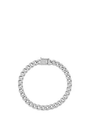 Mov Diamond Dailju Pırlantalı 14 Ayar Altın Cuban Kadın Zincir Bileklik