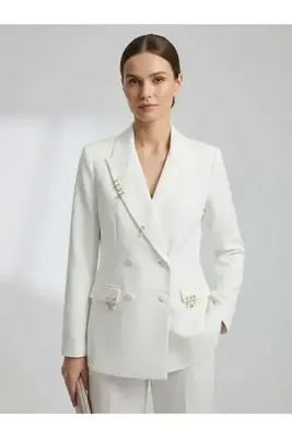 Genel Markalar Aksesuarlı Blazer
