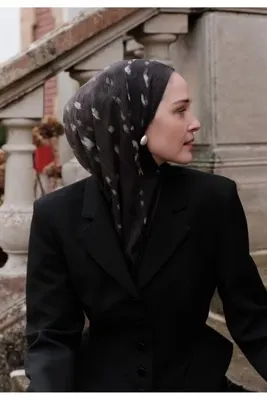 Fresh Scarfs Fawn Desenli Pamuk Viskon Şal Siyah