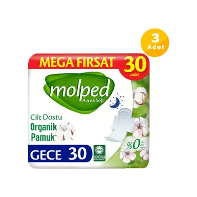 MOLPED Pure Soft Gece Mega Fırsat Paketi 30'lu