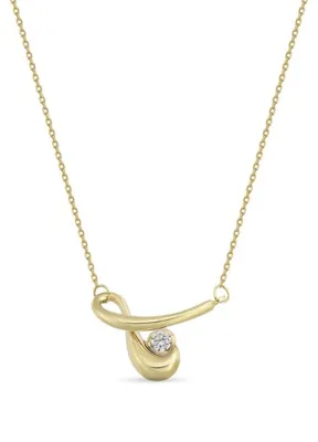 Orena Jewelry Your Lock Pırlanta Taşlı 14 Ayar Altın Kadın Kolye