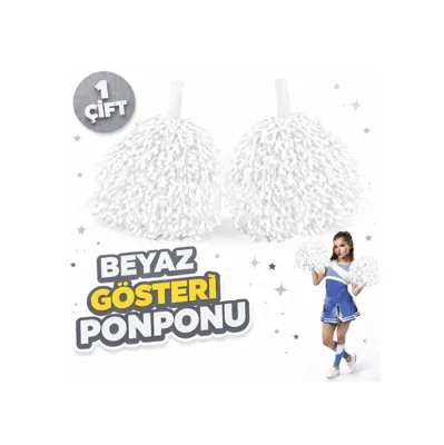 Trendexa 1 Çift 2 Adet Kırmızı Renk 23 Nisan 19 Mayıs 29 Ekim Okul Gösteri Ponponları Ekstra Dolgun Bx40