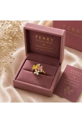 perry accessories Eternelle Ring özel tasarım xuping gold detaylı 14k kaplama kadın yüzük ayarlanabilir zirkon taşlı yüzük