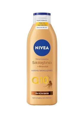 Esplendor Nıvea Q10 Sıkılaştırıcı ve Bronzlaştırıcı Vücut Losyonu 250ML, Kademeli Doğal Bronzluk, 7 Günde Sıkı Cilt, Açık ve Buğday Tenli Ciltler