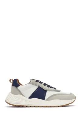 Derimod ACBC x DERİMOD Erkek Bej Bağcıklı Kalın Tabanlı Sneaker