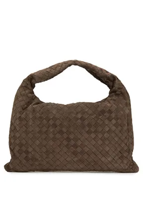 Bottega Veneta Hop Medium Koyu Kahverengi Kadın Süet Çanta