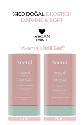 Noemi %100 Doğal Deo Stick / Roll On - Nemlendirici Etkili Daphne & Soft Avantajlı İkili Set