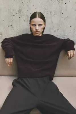 H&M Alpaka Yünü Karışımlı Oversize Kazak