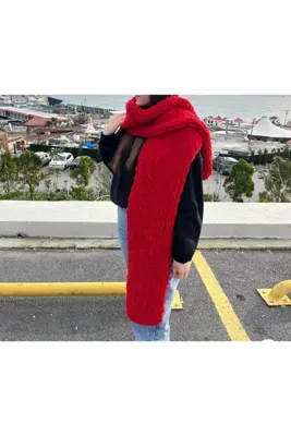 AidaAstrid Puffy El Örgüsü Atkı (60 farklı renk seçeneği )