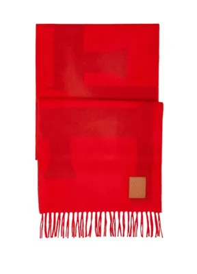 Loewe Kırmızı Kadın Kaşmir Atkı