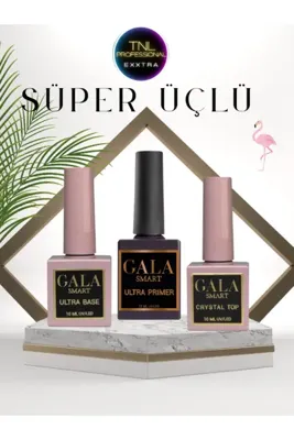 gala Tnl Exxtra Primer Ultra Base Extra Cyrstal Top Coat Kalıcı Oje Protez Tırnak Jel Tırnak Set