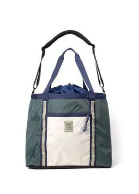 Topo Designs Mountain Utility Forest Bone White Tote Yeşil Unisex Omuz Çantası