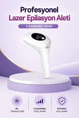 EGE YAPI IPL Lazer Epilasyon Aleti 5 Kademeli Güç Ayarlı
