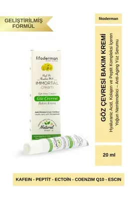 Fitoderman Immortal Göz Çevresi Kremi – Nemlendirici ve Kırışıklık Görünümü Karşıtı Bakım Kremi 20 ml