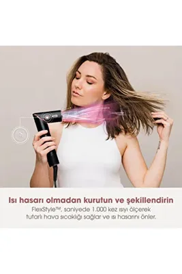 Shark FlexStyle 5-in-1 Siyah Çok Yönlü Fn Fıra Sistemi, 3 Isı 3 Hız Ayarı, Auto-Wrap