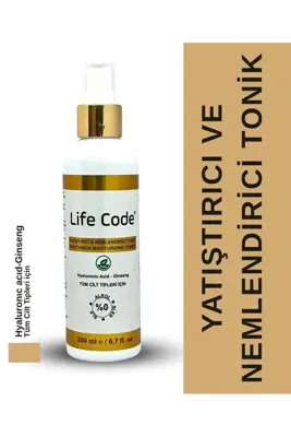 LİFE CODE YATIŞTIRICI VE NEMLENDİRİCİ TONİK SKIN CARE 200 ML