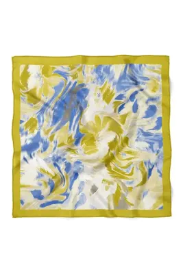 nehir eşarp Sulu Boya Desen Fular Bandana 70x70 Cm