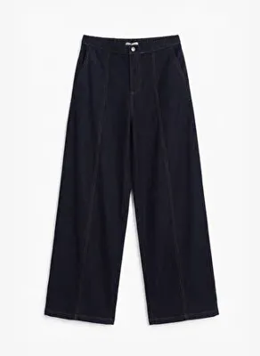 BSL Geniş Paça Denim Pantolon