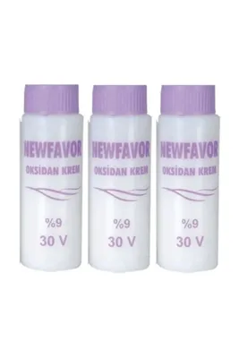 New Favor Newfavor Oksidan Krem Saç Boya Sıvısı 9'luk 60 Ml X 3 Adet