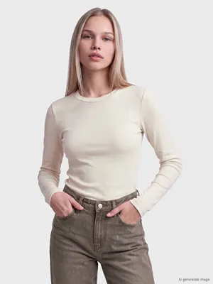 LCW Vision Bisiklet Yaka Kadın Fitilli Body