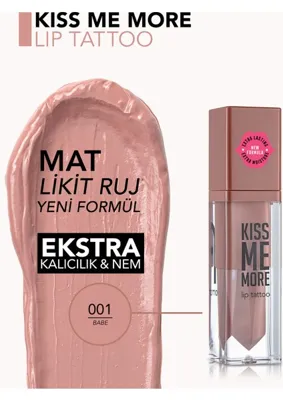 Flormar Kiss Me More Yüksek Pigmentli & Mat Bitişli Nemlendirici Likit Ruj - 007 Rosa