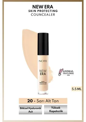Note Cosmetics New Era Skin Protecting Concealer Nemli Bitişli Göz Altı Kapatıcısı - 20 Light Beige