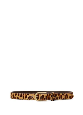 Lauren Ralph Lauren Leopar Kadın Deri Kemer