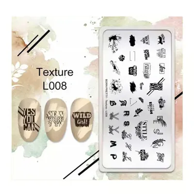Born Pretty STAMPER DESEN PLAKASI TEXTURE L008
