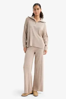 Defacto Wide Leg Geniş Paça Triko Pantolon F2918AX25AU