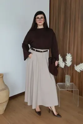 Moda Lippa Bej Poliviskon Kolej Etek