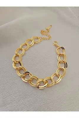 Power Es Kararmaz Paslanmaz Gold Renk Uzay Yolu Çelik Bileklik