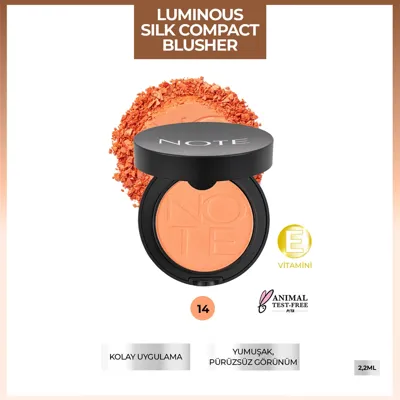Note Cosmetics Note Luminous Silk Compact Blusher Allık 14 Dreamy Coral