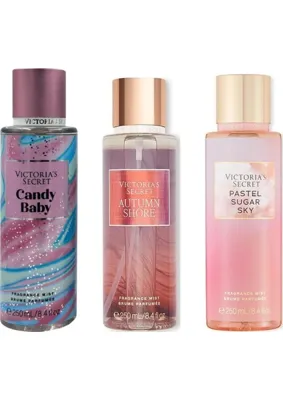 Victoria's Secret 3'lü Vücut Spreyi Seti - Candy Baby + Pastel Sugar Sky + Autumn Shore (3 x 250 Ml)