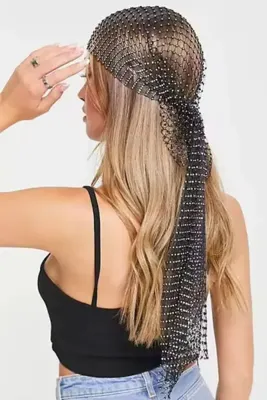 PETEK AKSESUAR FİLE TAŞLI KUYRUKLU BANDANA