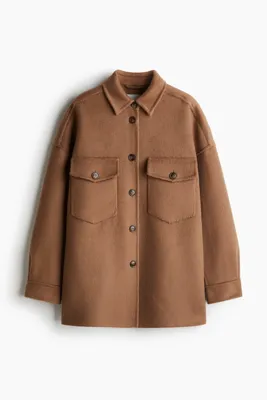 H&M Yün Karışımlı El Yapımı Gömlek Ceket