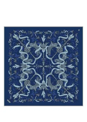 Poanes Barok Kurdele Desenli Twill İpek Kadın Eşarp