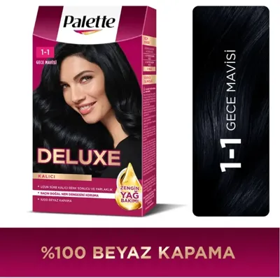 Palette Deluxe Saç Boyası 1-1 Gece Mavisi