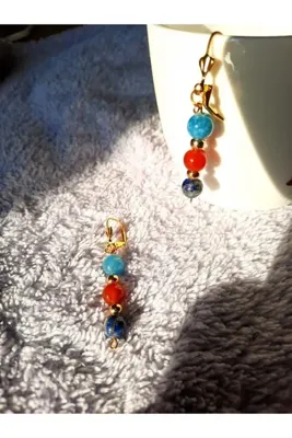 Lavinia Atelier Iris Model Doğal Taş Küpe