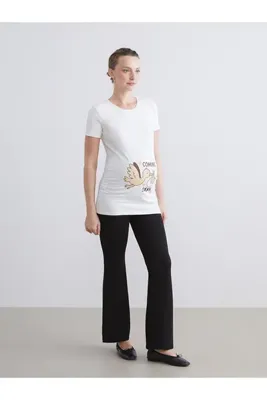 LC Waikiki LCW Comfort Beli Lastikli İspanyol Paça Kadın Tayt