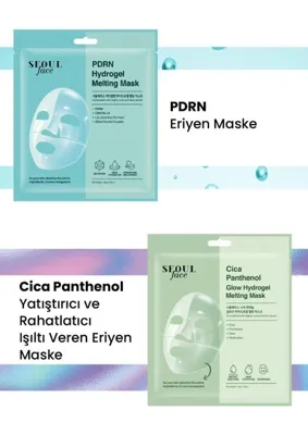 Dermal Pdrn ve Cica Nemlendirici Yatıştırıcı Eriyen Maske Seti Kore Maske Seti 34 Gr.
