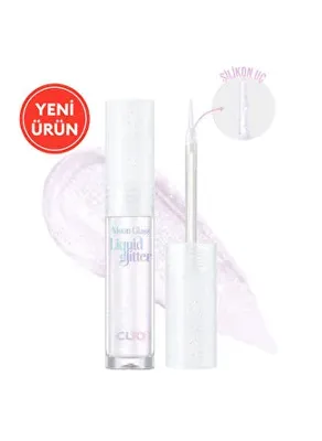 CLIO Işıltılı ve Şeffaf Likit Glitter CLIO Moon Glass Liquid Glitter Sweet Cloud (01 Baby Snow)