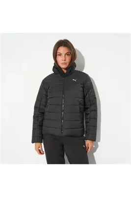 Puma Essentials Padded Kadın Siyah Kapüşonlu Mont