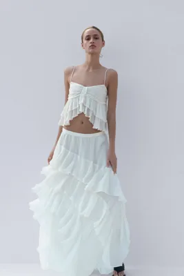 H&M Katlı Krinkle Etek