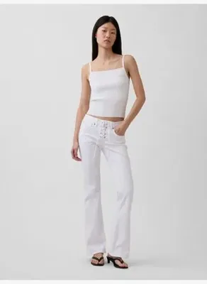 GAP Low Rise Long & Lean Lace-Up Jean Pantolon