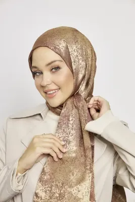 Scarf Gi Shine Jakar Şal - Kahve