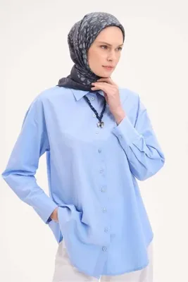 Silk Home Tencel Monare Eşarp Taş Desen Petrol Mavi 90x90