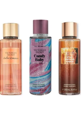 Victoria's Secret 3'lü Vücut Spreyi Seti - Candy Baby + Star Smoked Amber + Amber Romance (3 x 250 Ml)
