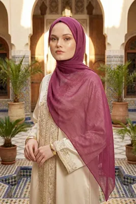 Armine Trend Krinkıl Şifon Şal - ATSKRN-32 - Pembe